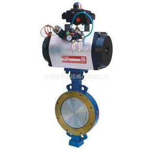 中隆鼎控供D643H气动电动铸钢调节蝶阀D343H多层次法兰硬密封蝶阀