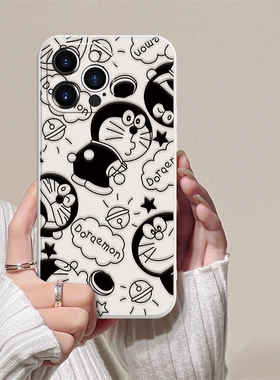 ins风可爱创意哆啦A梦镜头全包防摔手机壳适用苹果iPhone161514vivox90华为nova10红米k60OPPOreno9小米13