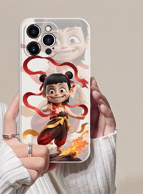 ins风哪吒电影周边创意镜头全包防摔手机壳适用苹果iPhone161514vivox90华为nova10红米k60OPPOreno9小米13