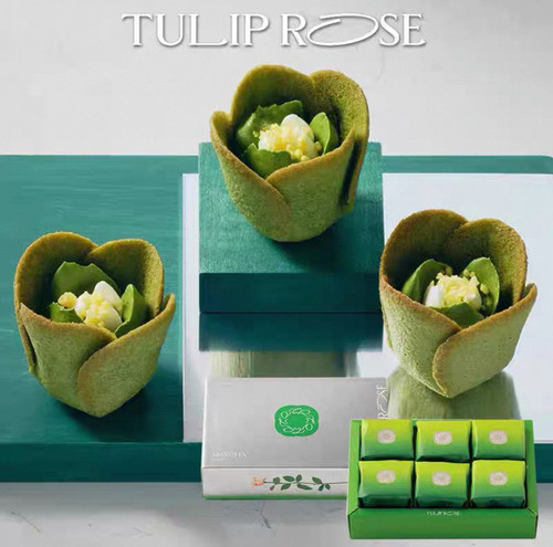 【现货顺丰】日本进口TULIP ROSE郁金香夹心玫瑰卷饼干礼盒