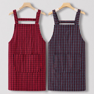 老粗布围裙厨房家用2026新款做饭纯棉食堂工作服家居餐饮上班专用