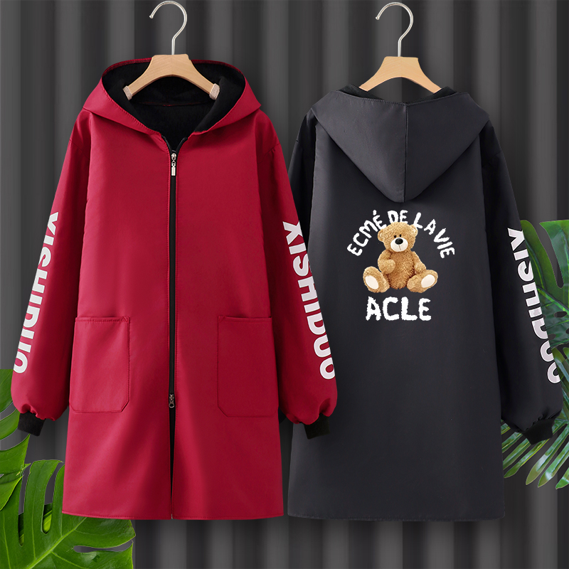 加绒加厚长袖罩衣防水围裙