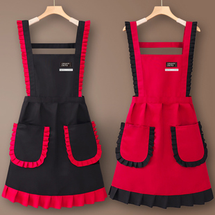 烘焙女围裙厨房家用2025新款纯棉年轻可爱公主风上班定制logo印字