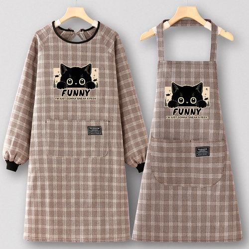 洋气可外穿罩衣围裙厨房家用