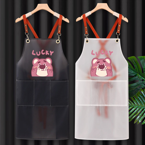 TPU透明防水围裙工作服女