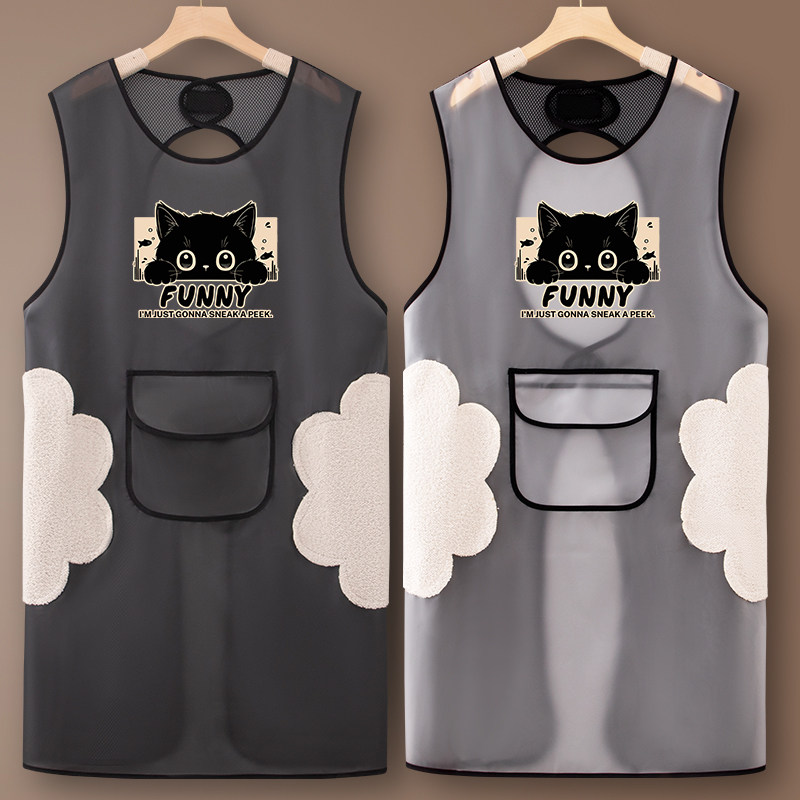 TPU透明防水坎肩围裙工作服图片