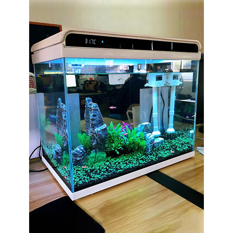 鱼缸2023新款客厅制氧过滤一体机小型智能玻璃金鱼缸观赏鱼大型小