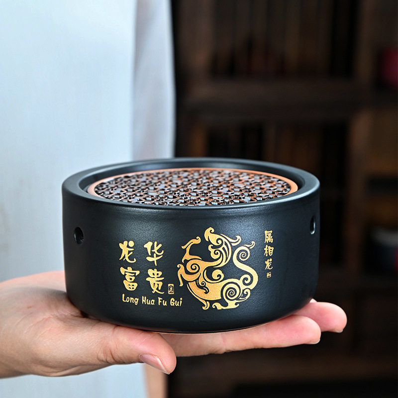 中式温茶炉陶瓷底座家用温茶器茶壶公道杯蜡烛加热保温煮茶炉配件