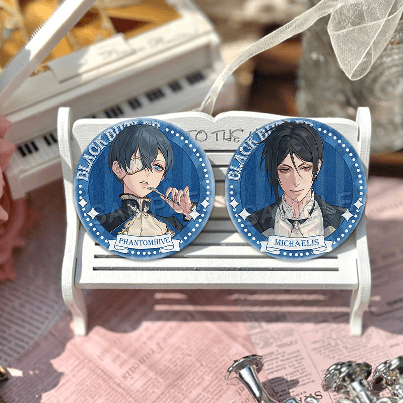 黑执事周边吧唧塞巴斯蒂安夏尔双闪徽章二次元吧唧谷子动漫礼物