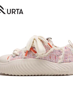 URTA而它草履虫系列“涨粉了”多巴胺休闲板鞋时尚百搭女面包鞋子