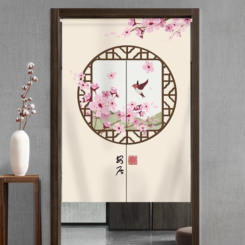 中式玄关装饰饭店卫生间挂画轻奢高级感高端墙面订画隔断门帘图片