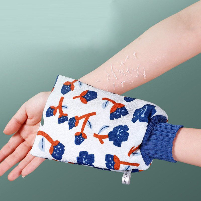 印花搓澡巾女士家用轻松双面搓背无痛搓灰皮肤洗澡巾搓泥手套