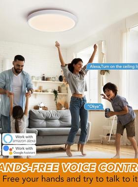 414涂鸦智能LD顶灯RGBE炫彩防潮吸防尘蚊兼容alex防a语言控制卧室