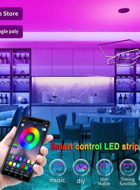 e智能蓝牙ld灯带自粘5500乐七彩rgb氛围柔性低压1音2Q13-021v灯条