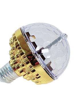 迷你蹦迪舞台灯灯泡室七彩旋转灯泡le用d小魔球CZP家K内TV圣诞节