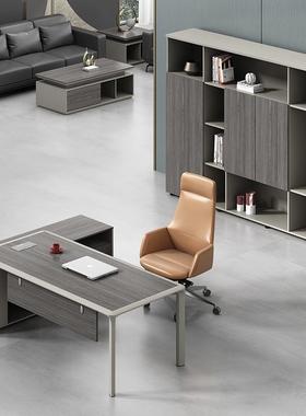 简约现公家具老板办桌裁桌经理代主总管桌单人大B930班台办公桌椅