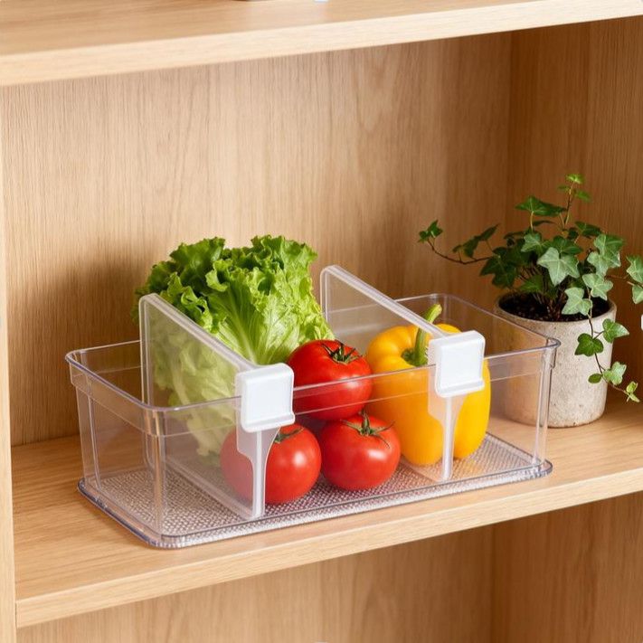 冰箱分隔板日式侧门创意整理收纳分类分格板夹子家用多功能卡扣片