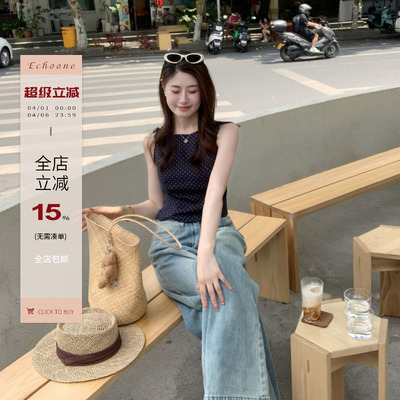 Echoone波点蝴蝶结上衣