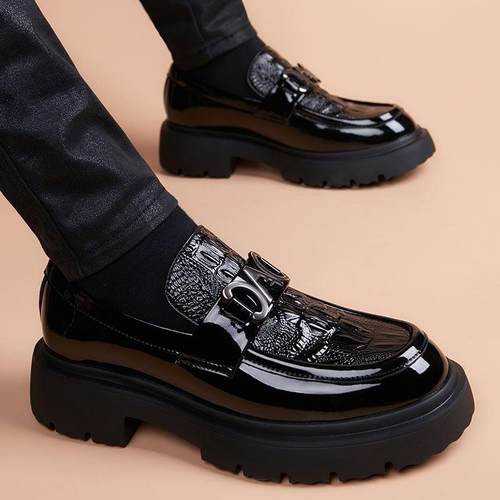 ECTOR HARDEN轻奢品牌新款休闲皮鞋男夏季新款厚底套脚英伦风男鞋