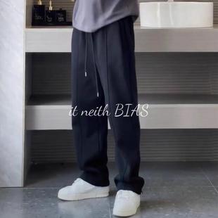 neith 拖地休闲长裤 BIAS高级感直筒裤 宽松秋冬款 百搭 子男卫裤