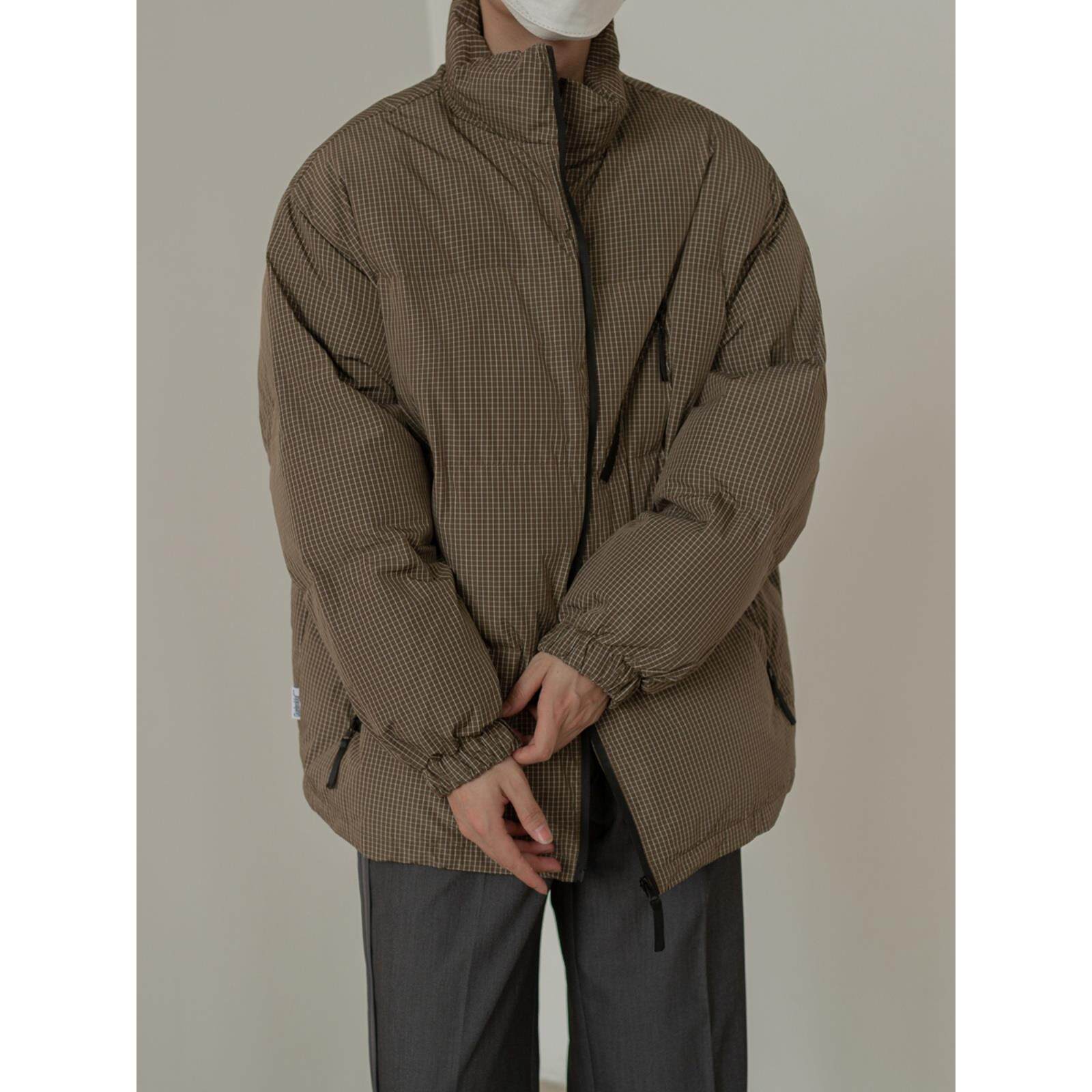 【美式覆古】Ander Jurnal冬季格子棉服男简约风气质高级加厚棉衣