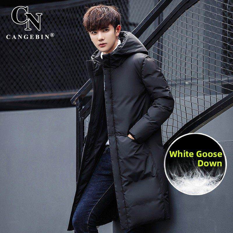 羽绒服男鹅绒冬季2025新款中长款外套轻薄高端品牌鸭绒加厚派克服