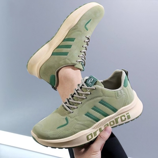 高级感三条杠老爹潮鞋 潮流百搭增高休闲跑步运动男士 春季 阿甘男鞋