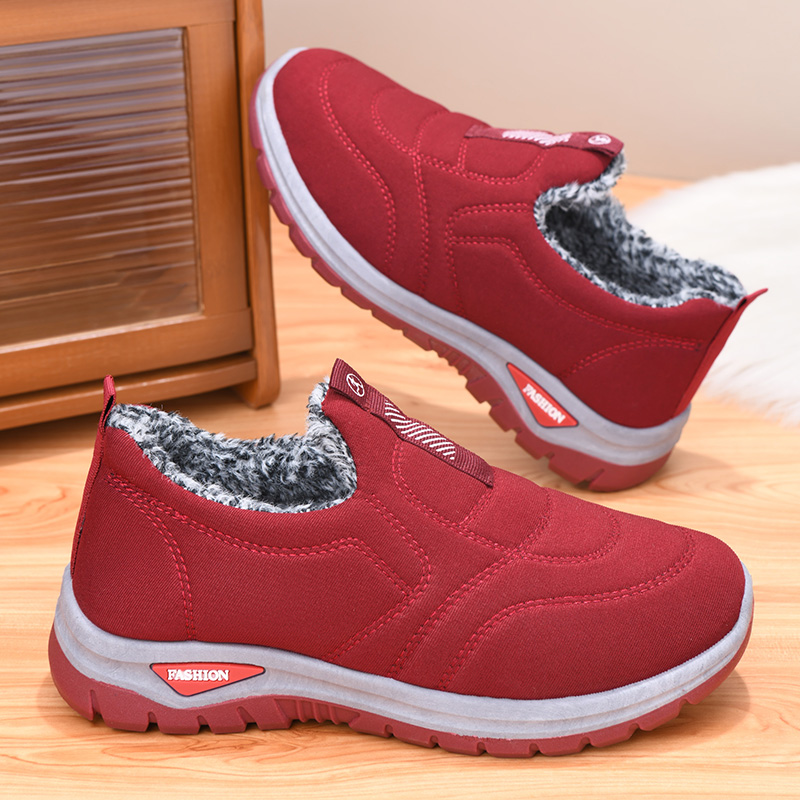 老北京布鞋女冬加绒健步鞋防滑鞋