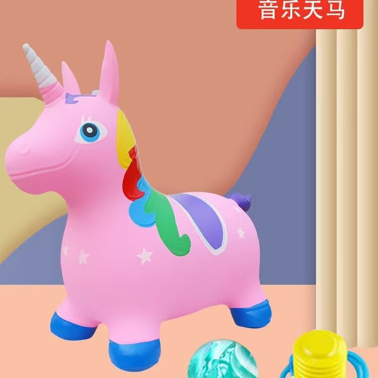 加大加厚儿童充气跳跳鹿坐骑玩具