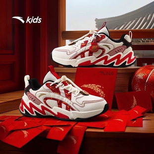 透气舒适防滑耐磨运动跑步鞋 新款 子 2025秋季 安踏儿童男大童跑鞋