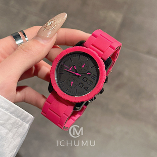 大表盘 女士时尚 ICHUMU手表女多巴胺女表2025新款 潮流炫酷品牌女款