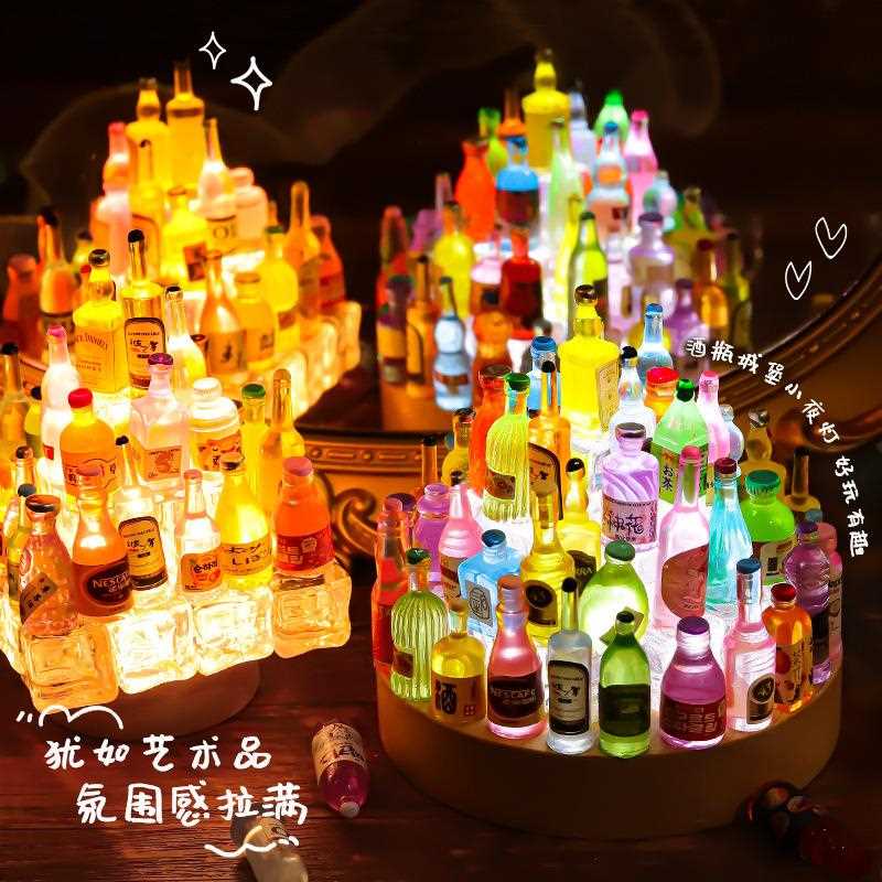 小夜灯发光底座氛围感桌面摆件夜市摆摊高颜值创意城堡小夜灯
