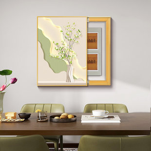 现代简约艺术装饰画小众清新壁画竖款配电箱电表箱装饰遮挡挂画