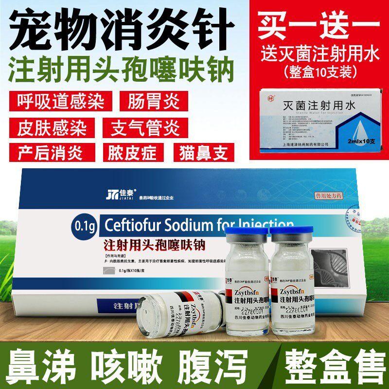 宠物注射用头孢消炎药狗猫咪感冒肺炎犬瘟细小治疗皮肤病绝育针剂