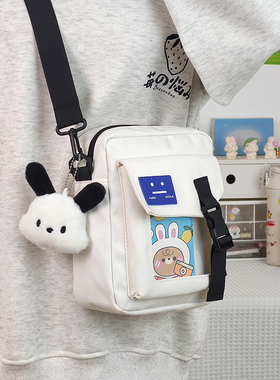 韩国INS日系小清新古着感单肩包原宿ulzzang少女斜挎包工装小痛包