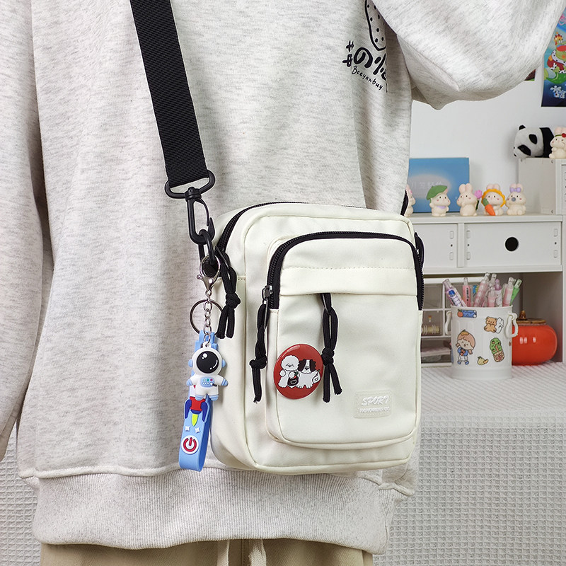 斜挎包男女中性包简约ins韩版百搭休闲小方包帆布多层潮酷手机包,箱包皮具/热销女包/男包,男士包袋,淘宝优惠券,粉丝福利购,淘宝优惠卷