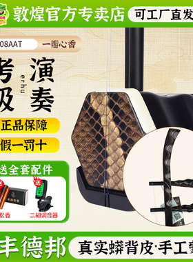 敦煌二胡2108AAT一瓣心香乌木木轸二胡演奏乐器【敦煌专卖店】