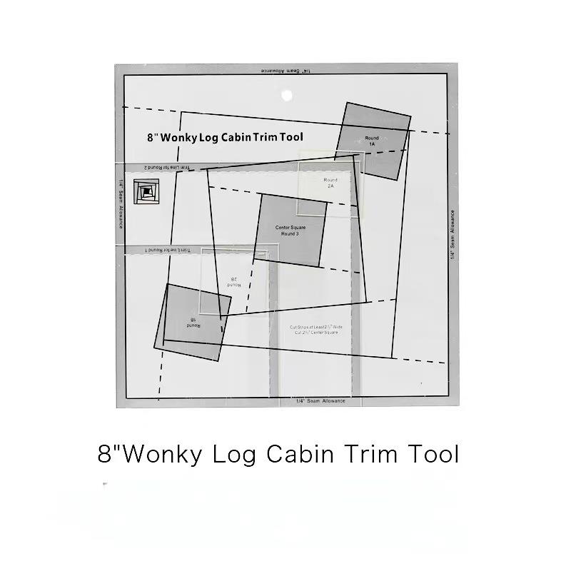 跨境新品WONKY LOG CABIN TRIM TOOL小木屋装饰工具缝布尺模版