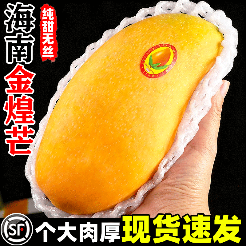 海南金煌芒果芒果新鲜大果整箱水果当季现摘斤甜心黄皮芒水仙芒