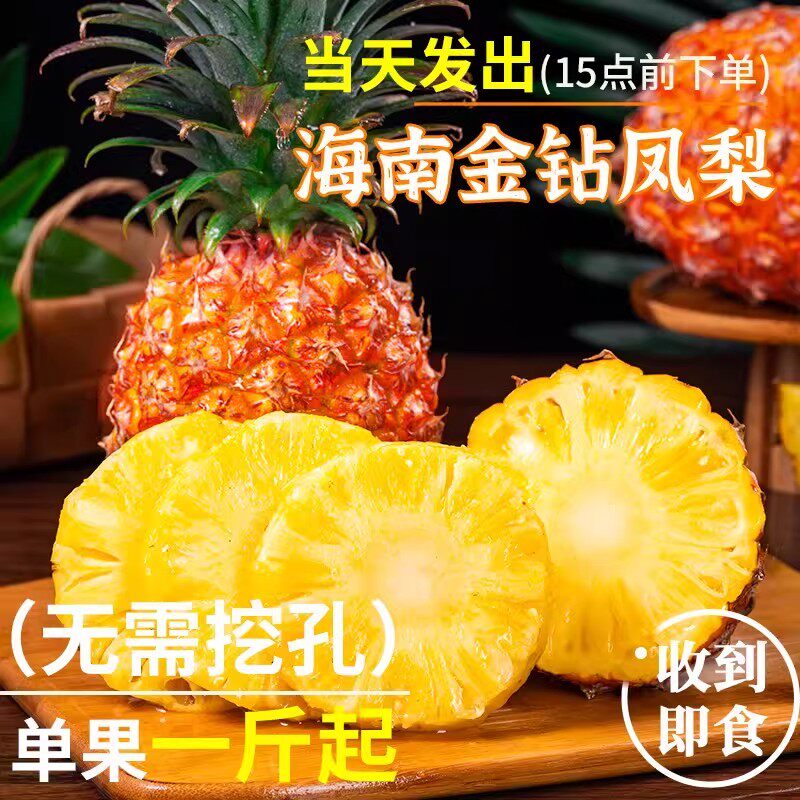【热销爆款】正宗海南金钻凤梨