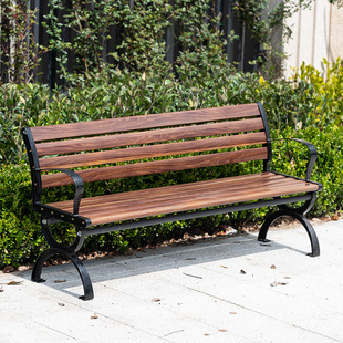 户外庭院休闲椅阳台座椅公园椅长椅子靠背椅凳长条凳实木长凳子