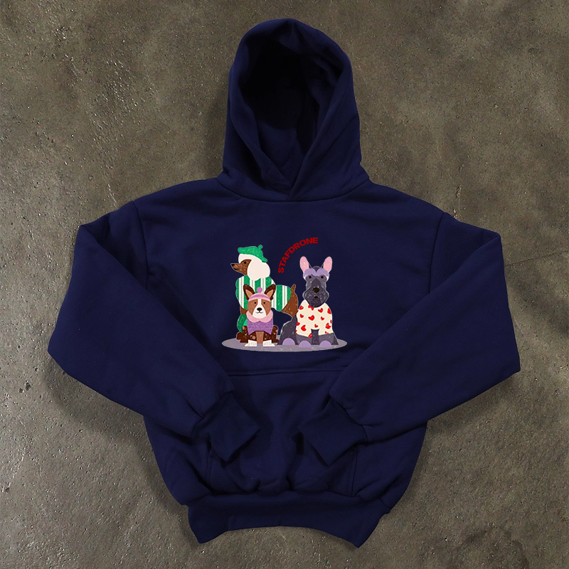 搞钱做慈善 429克重磅！美式复古男情侣加厚女长袖连帽卫衣