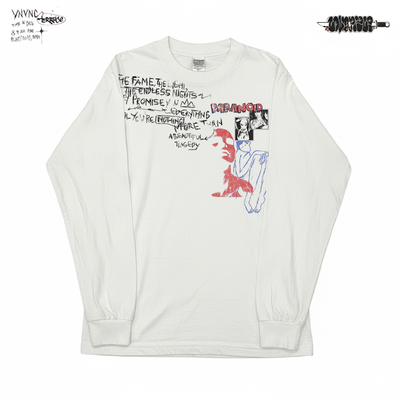 视觉系亚文化长袖T恤oldschool美式复古高级感重磅上衣慵懒风情侣