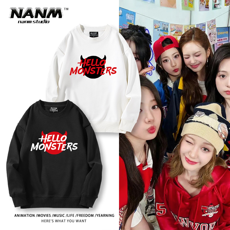 BABYMONSTER首尔演唱会HELLO MONSTER周边圆领卫衣男女秋冬外套潮