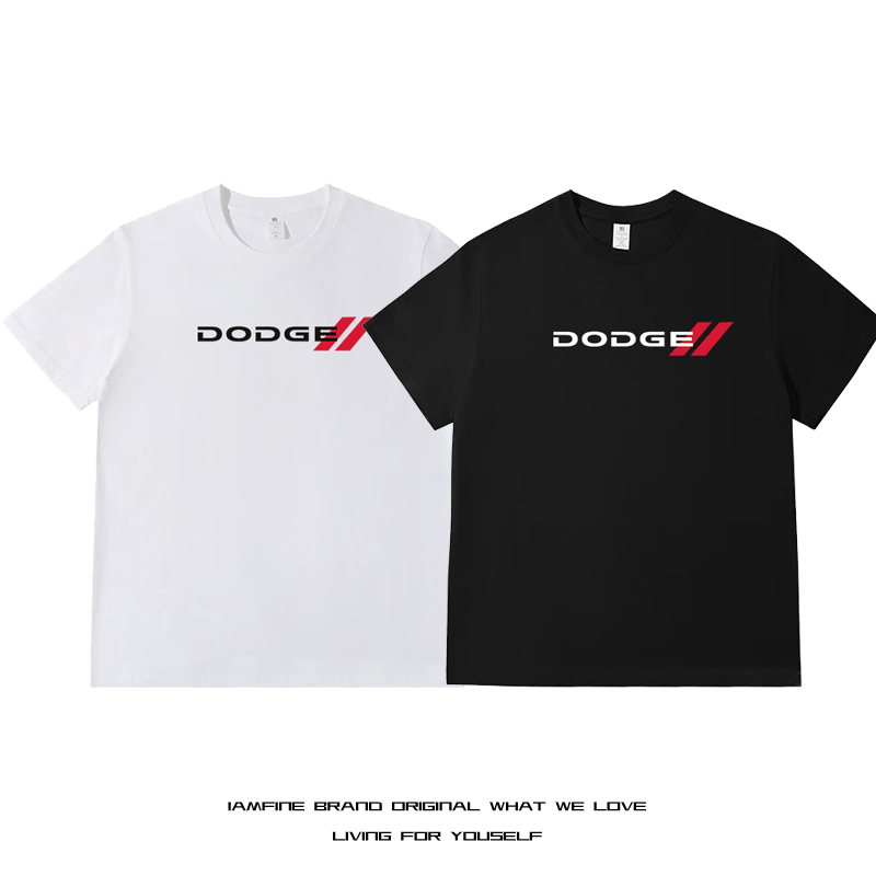 道奇挑战者地狱猫美国肌肉车周边短袖t恤男改装汽车文化衫衣服棉