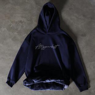 搞钱做慈善 银狐绒580克保暖！美式长袖女加绒加厚男上衣连帽卫衣