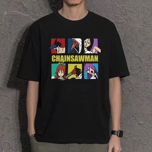 电锯人T恤帕瓦短袖波奇塔衣服tee链锯人周边情侣装男女体恤