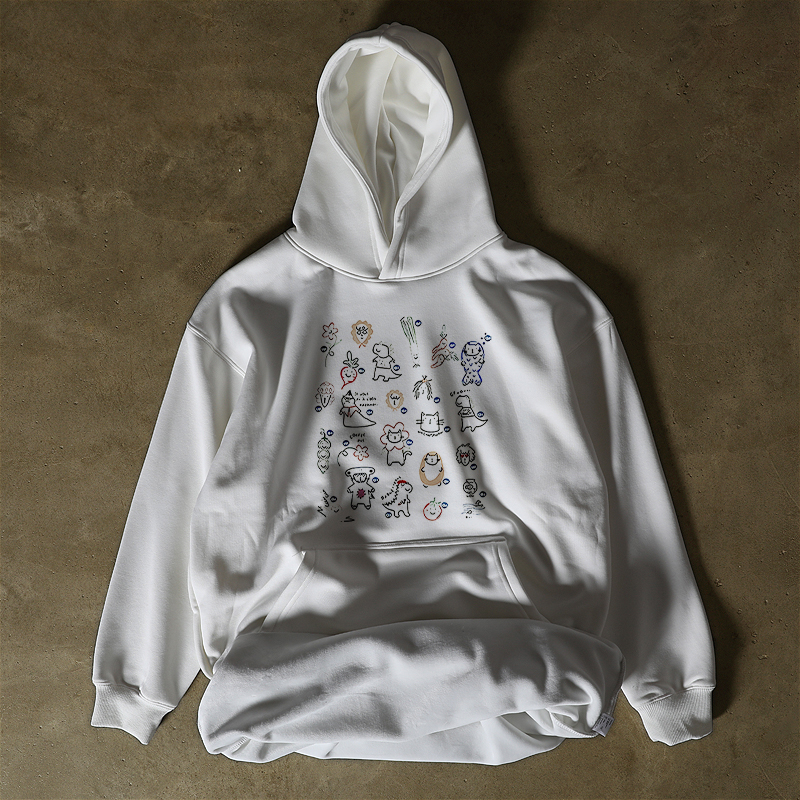 搞钱做慈善 银狐绒580克保暖！美式长袖女加绒加厚男上衣连帽卫衣