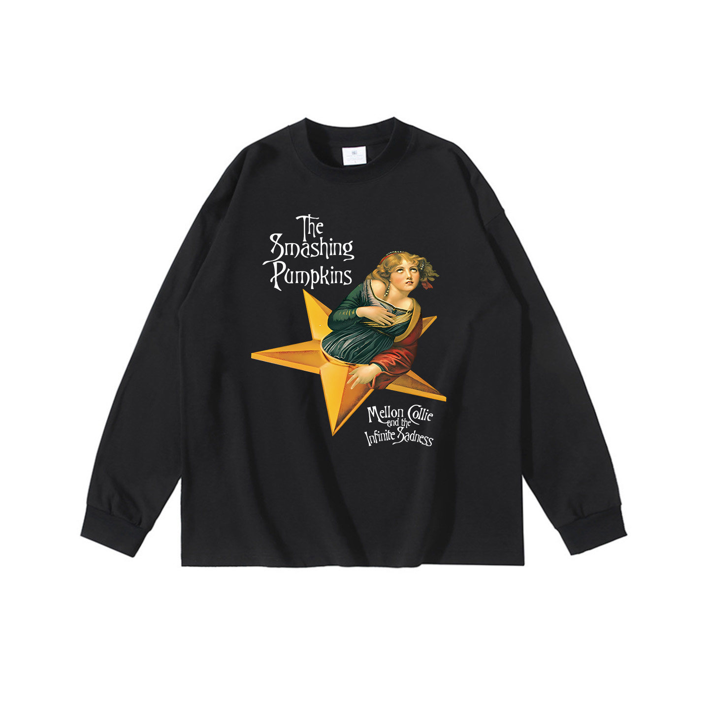 Smashing Pumpkins碎南瓜乐队专辑唱片长袖T恤chic美式百搭上衣潮