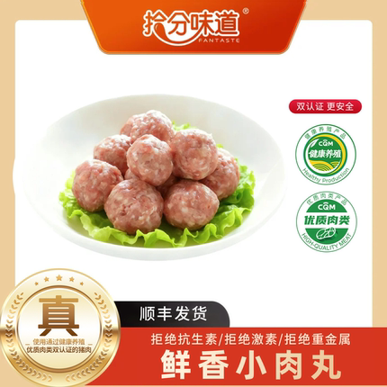 拾分味道香菜猪肉贡丸马蹄小肉丸鲜肉猪肉贡丸健康火锅丸子